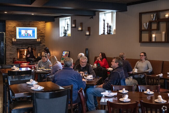 Lunchtime revelers chow down and imbibe at Publick House, a cozy gastropub in Mountainside, NJ.