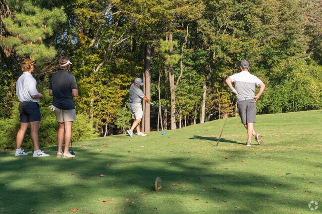 The Chicopee Woods Golf Course, nestled just outside of Flowers Crossing, features a stunning 18-hole layout that invites residents to experience the beauty of the landscape while enjoying a round of golf.