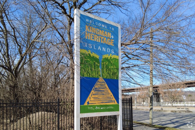 Langston residents can visit Kingman & Heritage Islands for tree-shaded walking paths