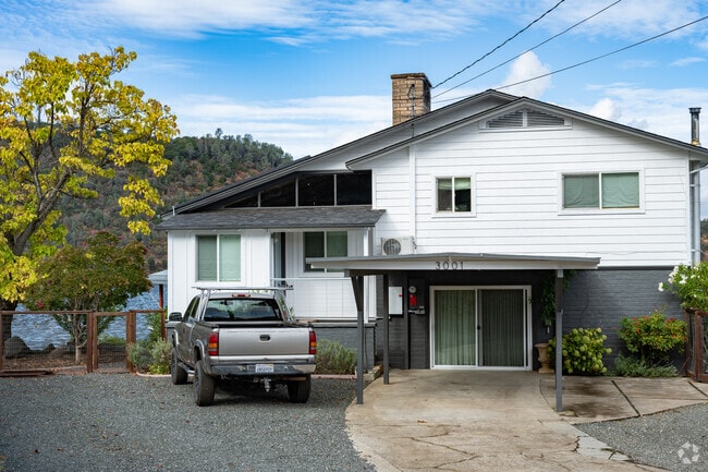 Lake-front homes in Soda Bay offer docks for year-round activities.