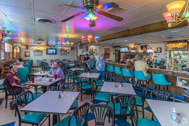 Locals love the tavern style pizza at Vito and Nick's Pizzeria in Wrightwood.