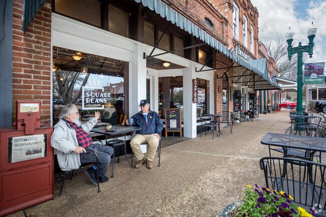 Enjoy a cup of joe and a great conversation with a friend at Square Beans in Collierville.