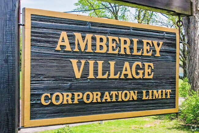Entrance sign for Amberley Village, located in Bond Hill, OH.