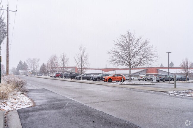Greenacres Elementary School features a small student drop off loop in front of the school.