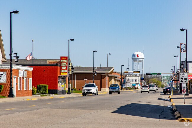 Restaurants, stores and boutiques line U.S. Route 20, which runs through downtown South Sioux City.