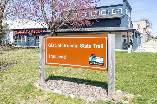 The Glacial Drumlin State Trail is a popular Wisconsin destination near Wales.