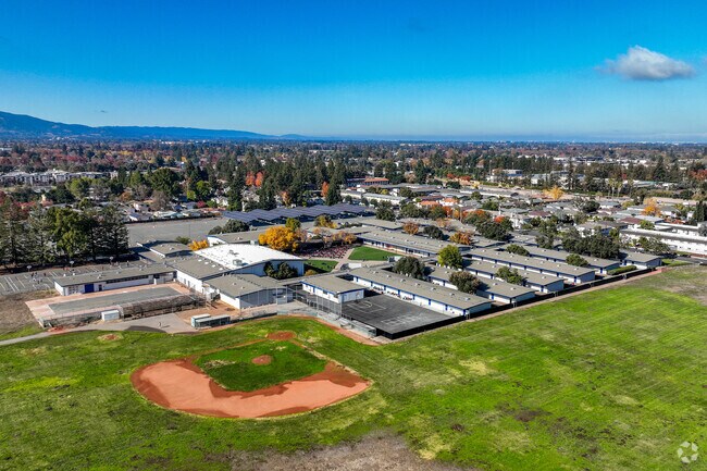The Stratford Preparatory offers a sprawling campus when viewed from above.