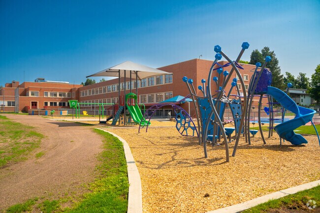 Merrill Middle School, in Cory-Merrill, has a large playground for kids to use during breaks.