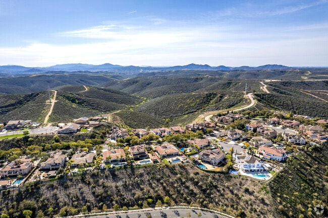 A scenic view of the rolling hills around Scripps Ranch.