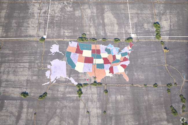 Children can learn the states on the schoolyard at the Newcastle Elementary School in Reseda.