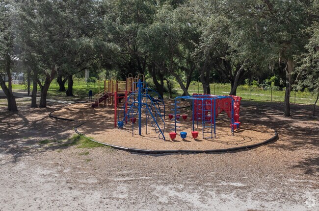 Walker Elementary School has a playground for its ypunger students.
