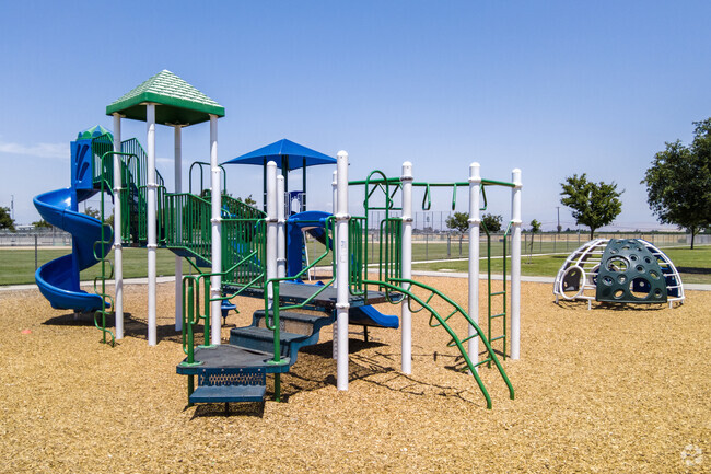 Students enjoy the playground at Reagan Elementary School in Clovis.