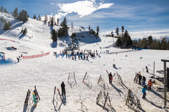 Bogus Basin offers year round activities including skiing in winter and hiking in summer.
