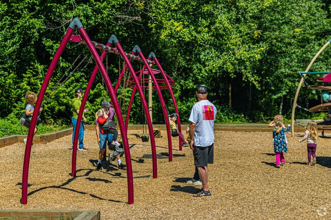 The South Kitsap Regional Park has some great playsets for the kids.
