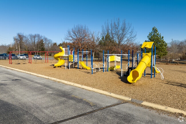Heritage Intermediate School has a large courtyard with a playground and lot for recess.