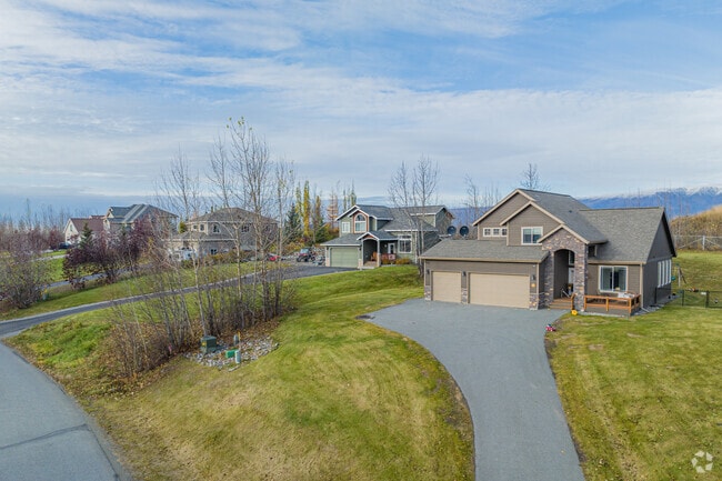 Some homes overlook South Lakes from hillside lots.