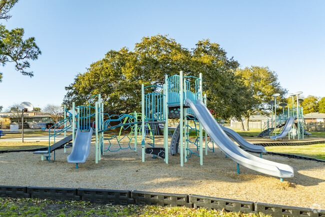 Students enjoy the playgrounds during recess at Morehead Elementary School at Camp Glenn.