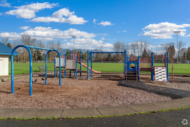 Cal Young Middle School has a playground for students in the Cal Young neighborhood to enjoy.