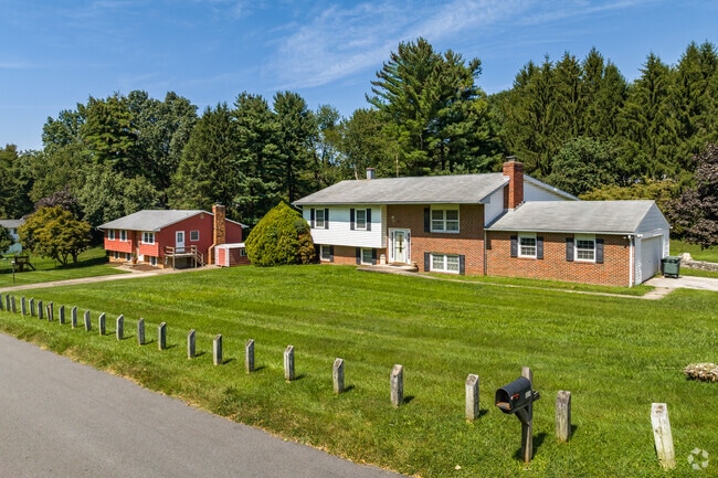 Charming row of split level homes on large lots on the outskirts of Eldersburg.