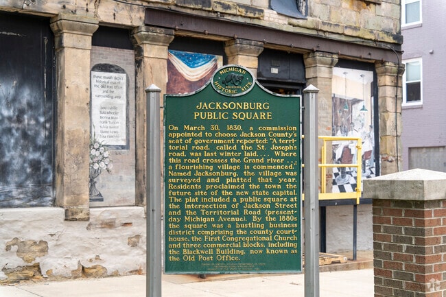Jacksonburg Public Square highlights Vandercook Lake’s rich history near the Grand River.