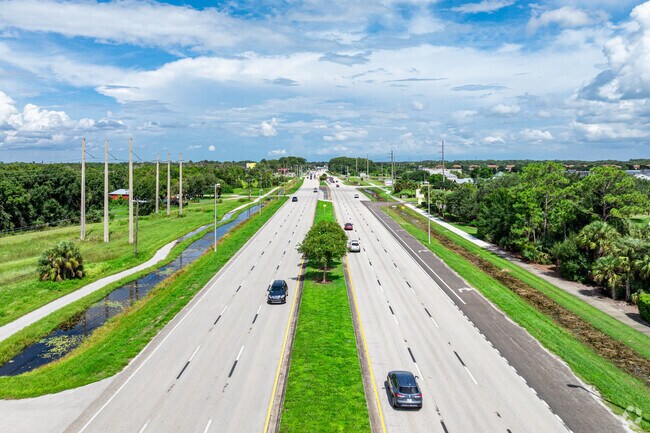 Verandah is bordered by Palm Beach Boulevard, running all the way to the east coast.