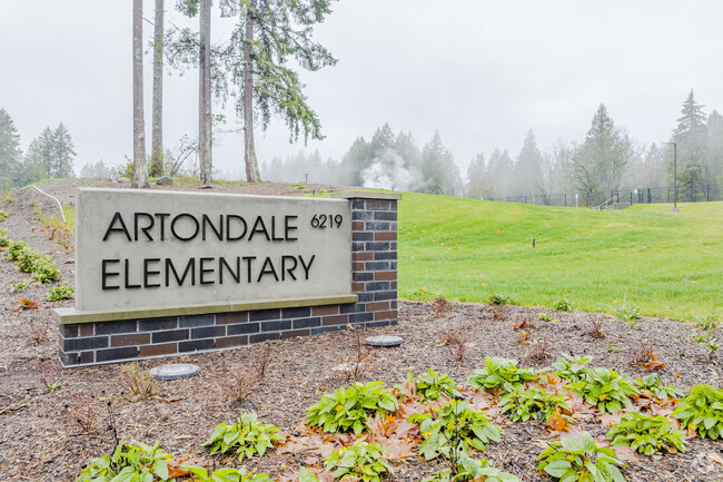 Artondale Elementary School sign at the entrance.