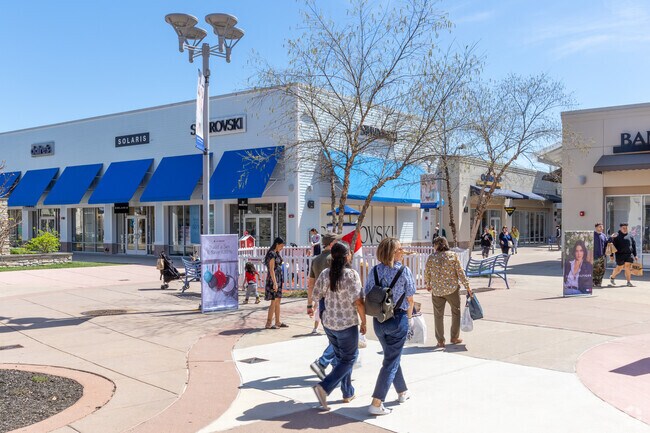 People from all over the area come to Tinton Falls for the outlet shopping.