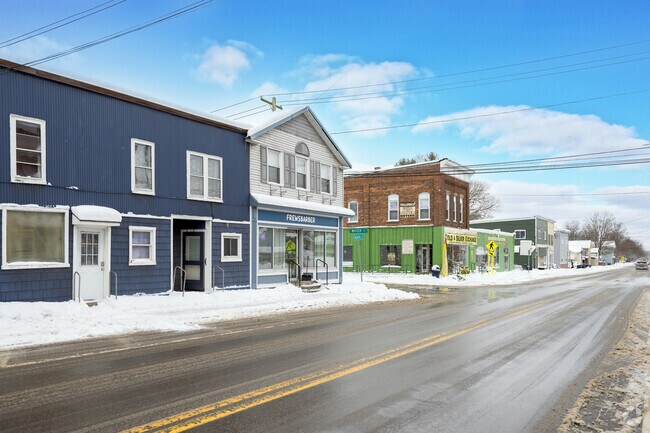 Main Street in Frewsburg is lined with shops and eateries, creating a vibrant hub for small-town living in Chautauqua County.