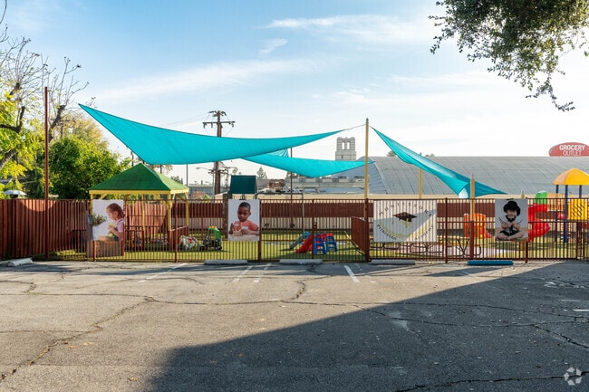 Princeton Montessori Academy playground is well kept.