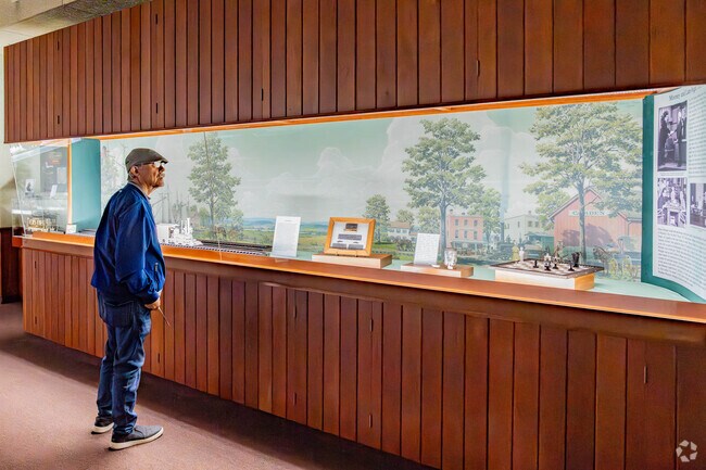 The Ernest Warther Museum and Gardens in Dover, Ohio feature the works of Master Carver Earnest Warther.