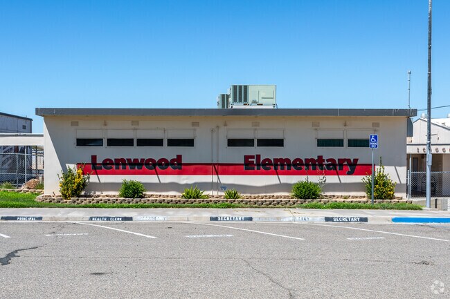 The signage at the entrance of  Lenwood Elementary School proudly displays its name.
