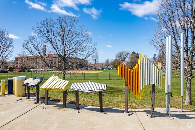 Jackson Square Park Musical Play Instruments in Holland Neighborhood.