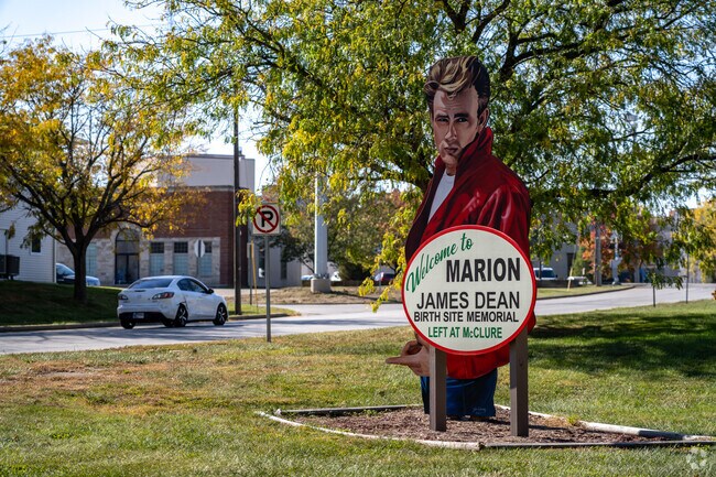 James Dean was born in Marion which is celebrated annually with a festival.