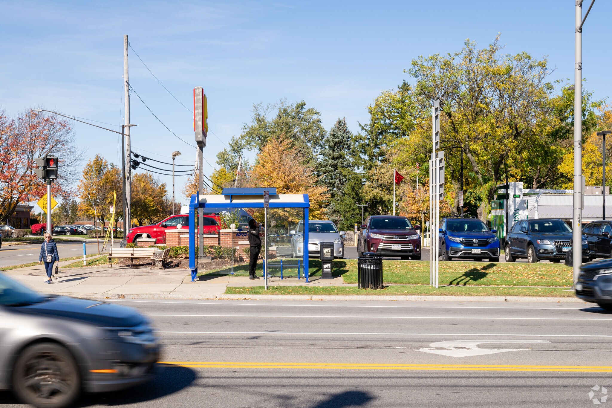 This bus line runs along Main Street in Williamsville.