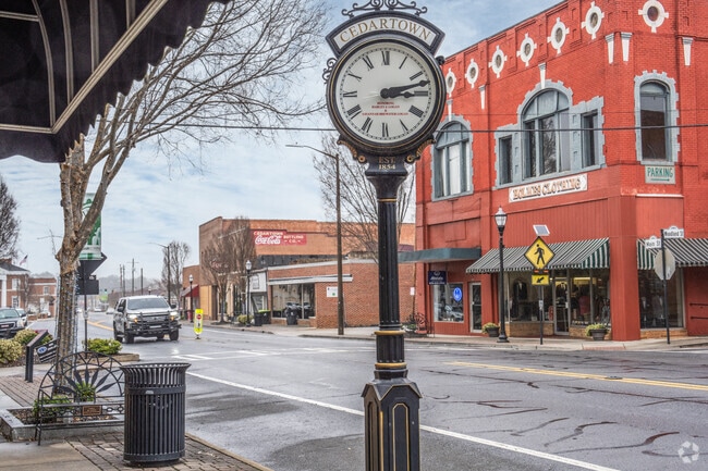 Cedartown, founded in 1854, was burned in the Civil War.