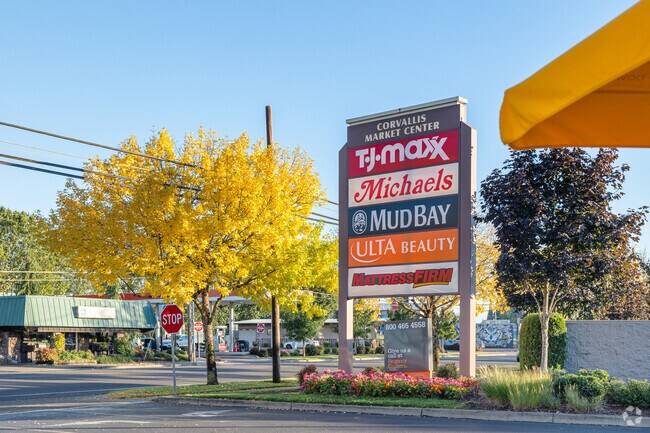 The Corvallis Market Center is a major shopping plaza in Northwest Corvallis, OR.
