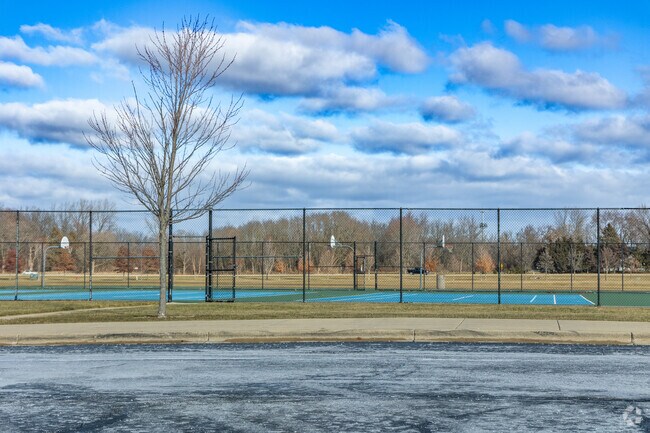 Harter Middle School offers outdoor tennis courts for students.