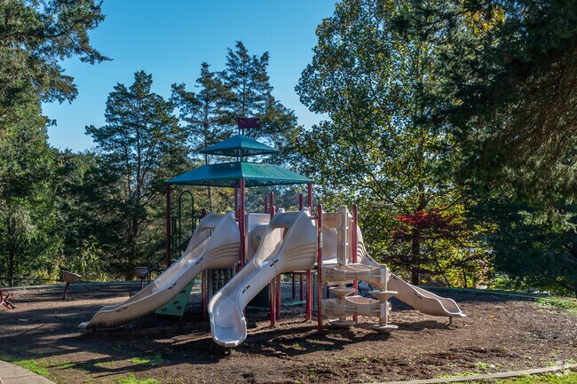 Clean fun playgrounds are popular with the little kids at Polo Park in Reynolda Park.