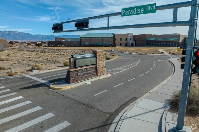 James Monroe Middle School front signage.
