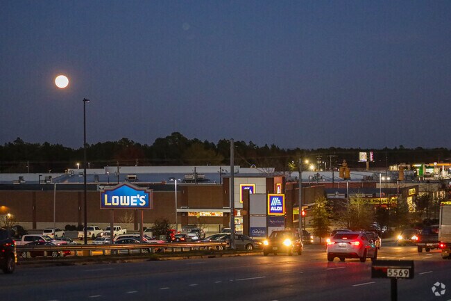 Aldi and Lowe's are two major retailers in Red Bank.