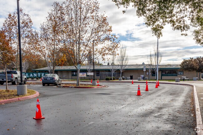 Students drop off area at Adelante Dual Language Academy II in San Jose.
