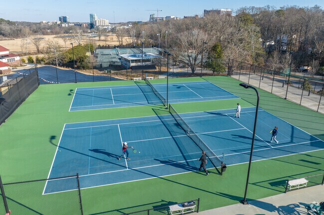 The Bitsy Grant Tennis Center in Memorial Park has 28 courts for tennis enthusiasts.