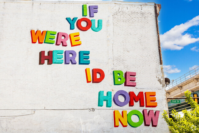 One of many murals in the Dunlap neighborhood.
