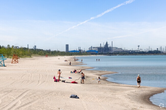 Enjoy a relaxing day on Marquette Park Beach in Miller.
