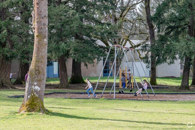 Children enjoy the Sweetbriar Park which is located in the middle of the neighborhood.