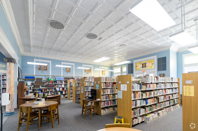 The original Carnegie library building was physically moved 5 blocks over in 1990.