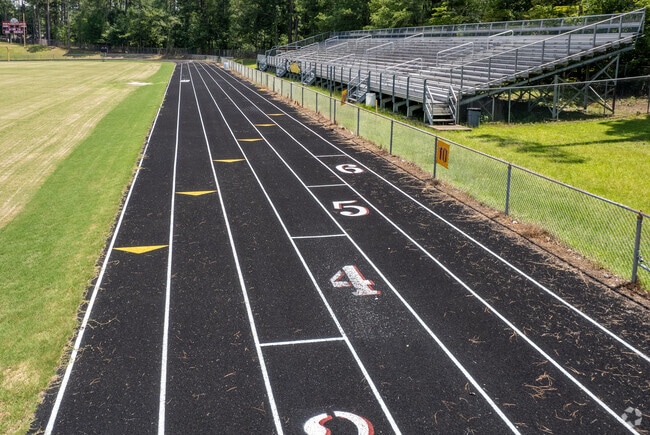 The Douglas Byrd High School track team practices and has meets on the school's track.