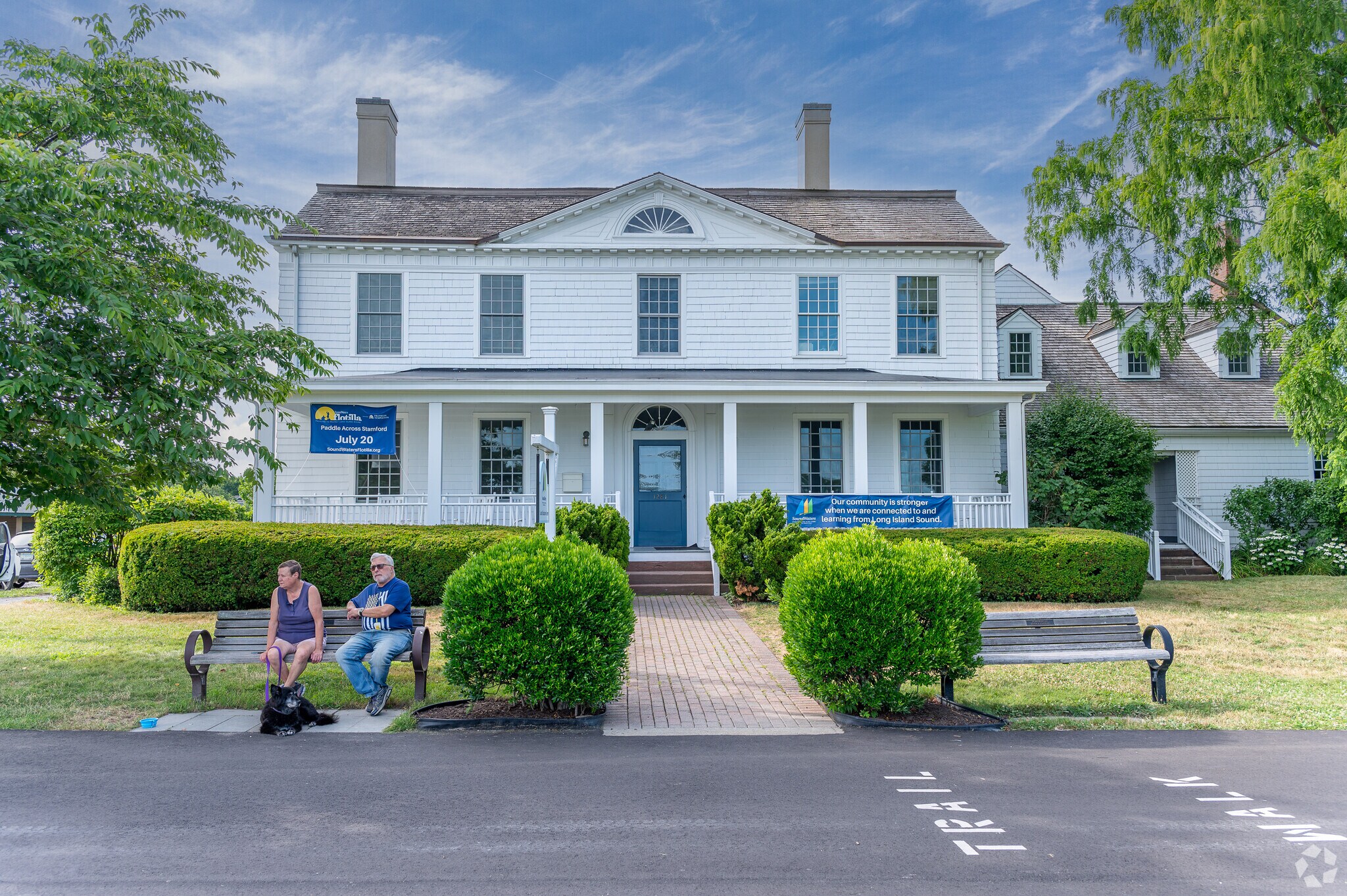 Residents learn about aquatic life at the SoundWaters education center in Cove Island Park.