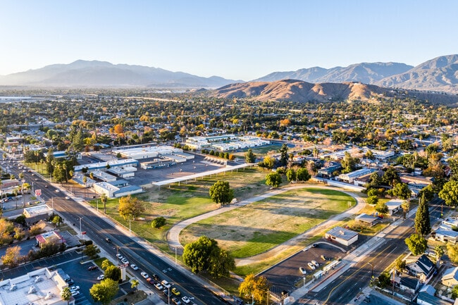 The Arrowview Middle School offers a sprawling campus when viewed from above.