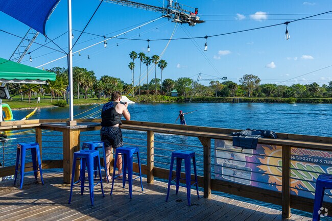 Enjoy the view of the cable water skiing at Quiet Waters Park in West Deerfield Beach.